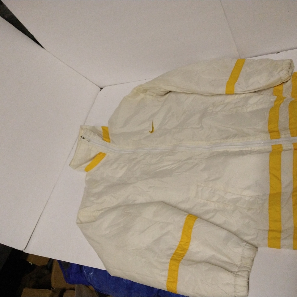 Vintage Nike Men’s Small Full Zip Windbreaker fleece insulated Jacket White